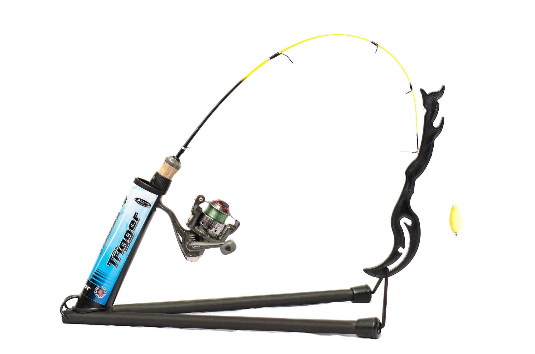 the trigger ice fishing rod holder Black Fox the flag is tripped Ice Fishing Rod Holder. Northern